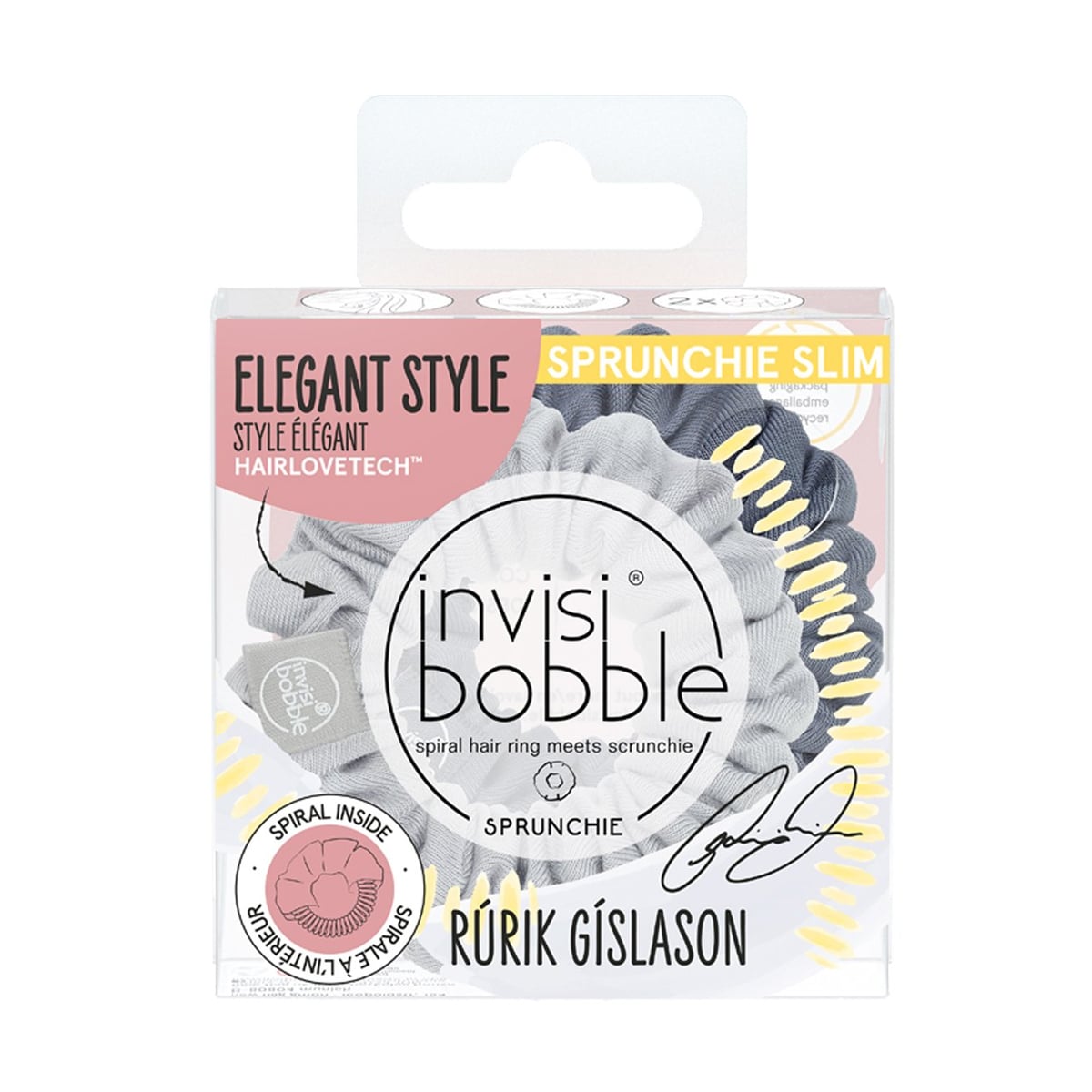 Резинка-браслет для волосся Invisibobble Sprunchie Slim Rurik Gislason Feeling Greyt, 2 шт