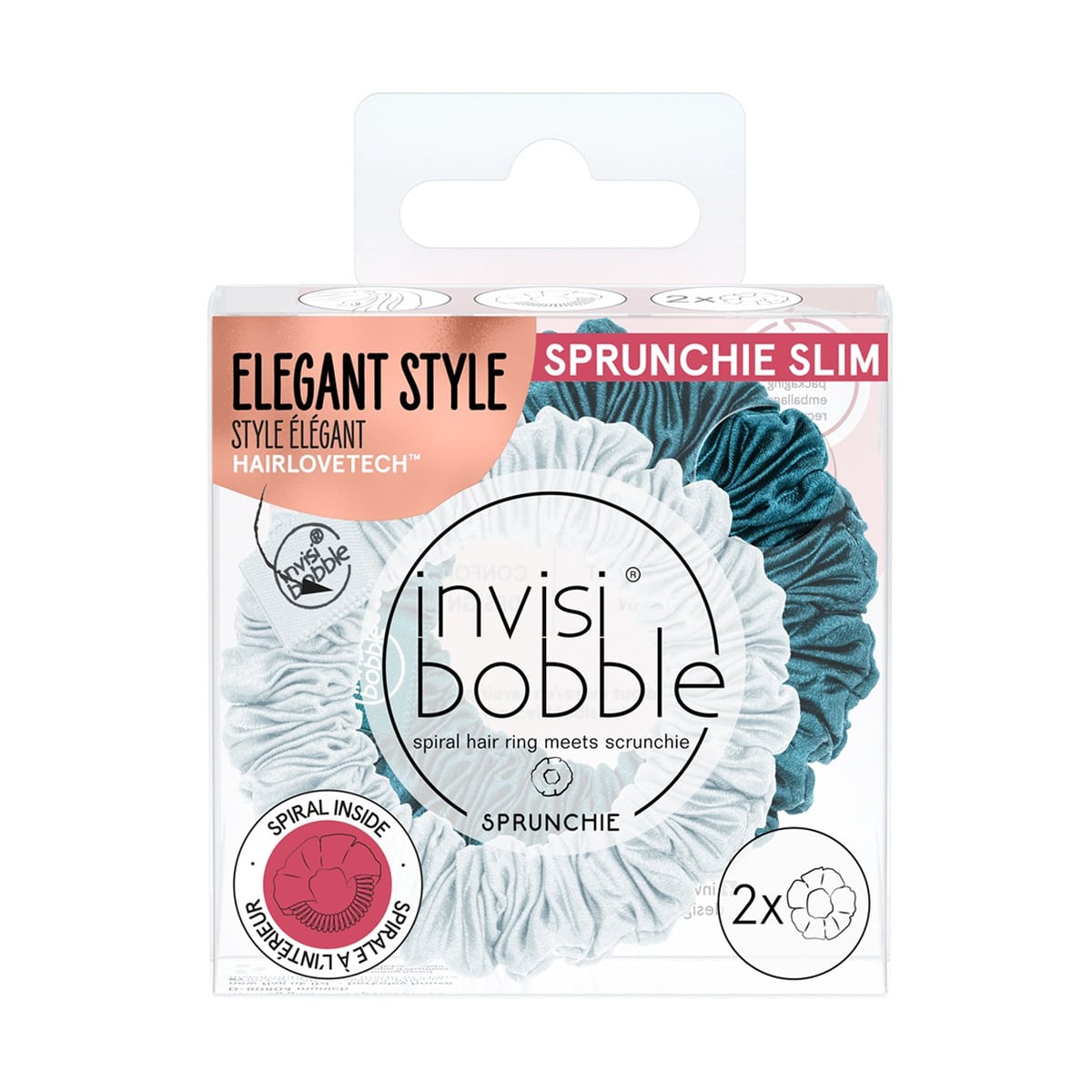 Резинка-браслет для волосся Invisibobble Sprunchie Slim Cool As Ice, 2 шт